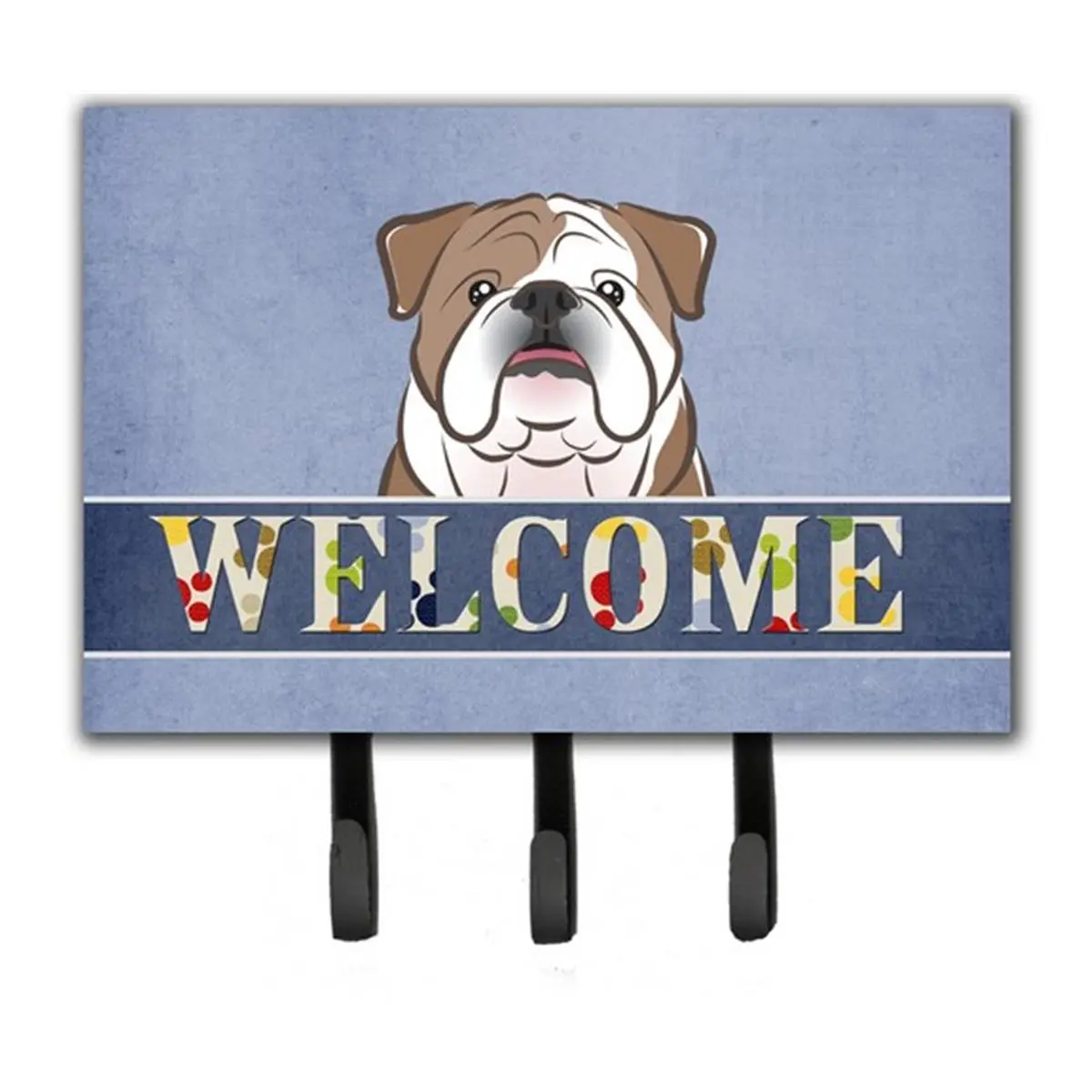 212 MAIN Welcome Wall-Mounted Key Hooks & Leash Hanger - Metal Hook with Hardboard Tile, 6x2x9 in, Home Supplies, Great for Organization, Room Home Decor