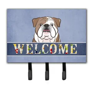 212 MAIN Welcome Wall-Mounted Key Hooks & Leash Hanger - hooks wall hung key, 6x2x9 in, Metal Hook, Hardboard Tile, Home Decor for Room Organization