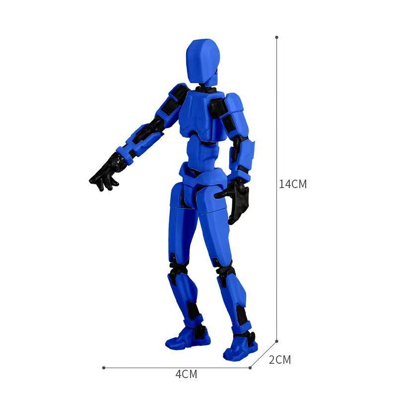 Assembly-Required Dummy Titan T13 Articulated Action Figure Multi-Jointed Movable Lucky Action Figure Multi-Articular Desktop Decoration Creative Gift Craft Model Toy Set