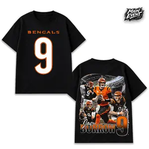 Joe Burrow 'Joe Brrr' For Who Dey Nation High-Quality 100% Cotton T-Shirt (Made In US), Bengals Football Shirt, Game Day Outfits, Gift For Football Fans, Football Graphic Tee