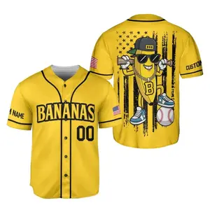 Custom Bananas Baseball Jersey BBCL, Personalized Savannah Fan Gift, Funny Bananas Jersey, Let's Go Bananas Jersey, Gift for Kid-Child, Vibes