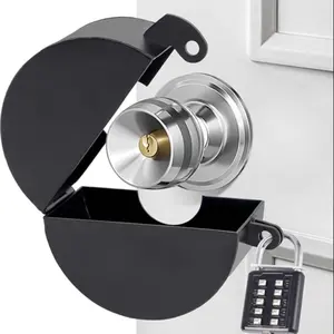 2 Pack Door Handle Locking Device with Hanging Lock, Temporary Door Handle Cover for Dementia Patients/child Safety, Outdoor Faucet Lock Cover