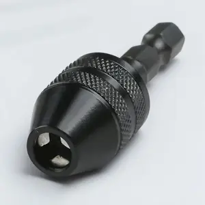 Keyless Drill Chuck Adapter, Drill Bit Extension, 0.3-3.4mm Electric Tool Conversion Head, Anti-slip & Anti-corrosion Metal Chuck, Multifunctional Extension Rod Kit