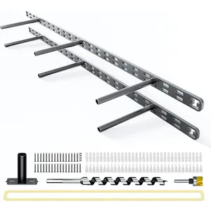 2 count Floating Shelf Bracket Heavy Duty,Decorative Floating Shelf Hardware  Black Metal Fireplace Mantel Brackets (34"X8"X1.0" with Tools)