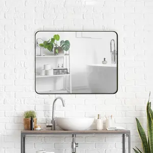 YYDS Wall Mirror 24x36 Inch Black Rectangular Mirror Metal Framed Mirror Vanity Mirror Dressing Mirror, for Bathroom, Living Room, Bedroom Wall Decor