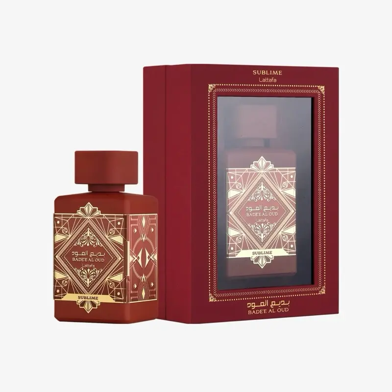 Lattafa Bade'e Al Oud Sublime Eau de Parfum (3.4oz/100ml) - Unisex EDP Bottle, All Seasons Woody Aromatic Fruity Fresh Cologne with Litchi, Rose, Plum, Jasmine, Moss, Vanilla, Patchouli, Floral Notes, Contains Alcohol, Limited Edition Single Item
