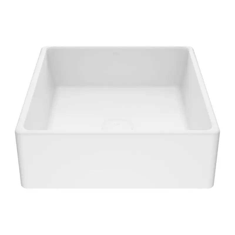 Dianthus Matte Stone™ Vessel Sink – Matte White Composite, Square Above-Counter Design, Scratch Resistant, ADA & cUPC Certified