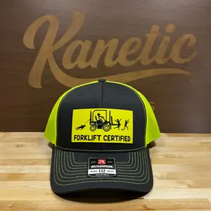 Forklift Certified Leatherette Patch Hat, Fashion & Clothes Accessory for Daily Wear, Leatherette Patch Hats