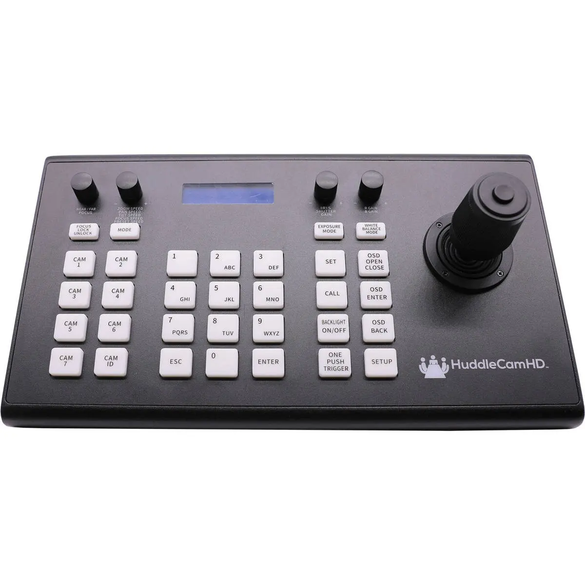 PTZOptics HuddleCamHD HC-JOY-G4 4th Gen Metal Housing PTZ Joystick Controller for PTZ Cameras - Controller Accessories with 7 Quick Select Buttons, Joystick Ctrl & On-Screen UI (Camera Accessories)