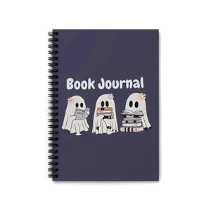 ghost/flower/skull/book pattern book journal, 1 count funny floral book reading journal for book lovers & diary, hardcover journal notebook for adults, book tracker, student stationary, office stationery & supplies, office gadgets