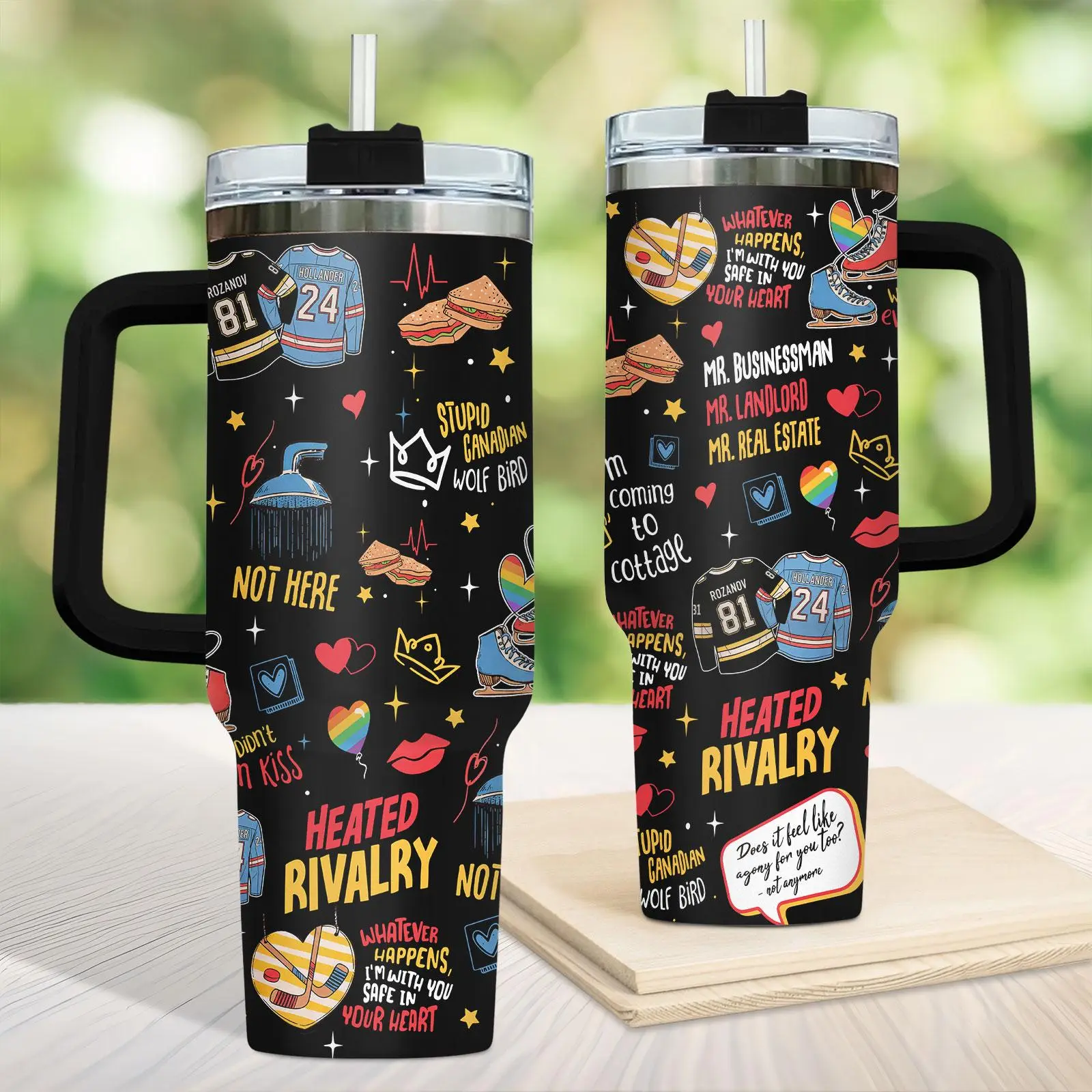 Hollanov Tumbler 40oz, Hudson Williams Connor Storrie Tumbler Gift, Heated Rivalry Inspired Tumbler, Ilya Rozanov Shane Hollander Gift
