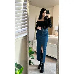 Denim Midi Skirt