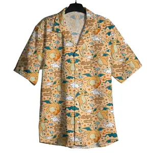 Fresh Summer – Youthful – Bold with the PKM Dragonite Aloha Pattern Hawaiian Shirt