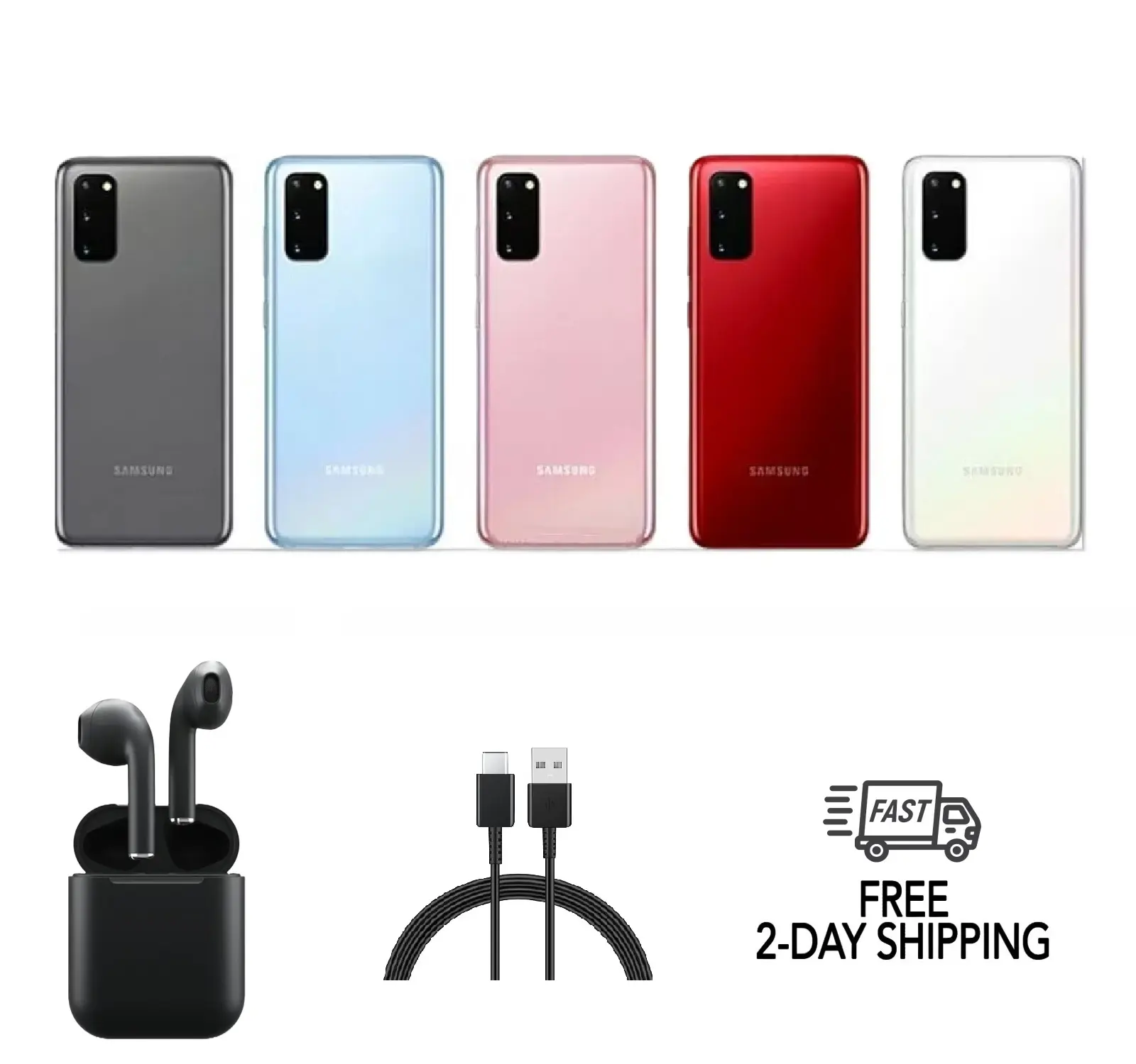 Refurbished Samsung Galaxy S20+ 5G G986U (Fully Unlocked) Acceptable Condition with Wireless Earbuds & 1 Year Warranty