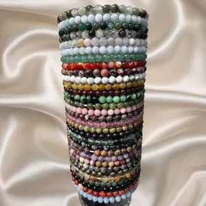 Crystal Beaded Bracelet - 4mm Bead
