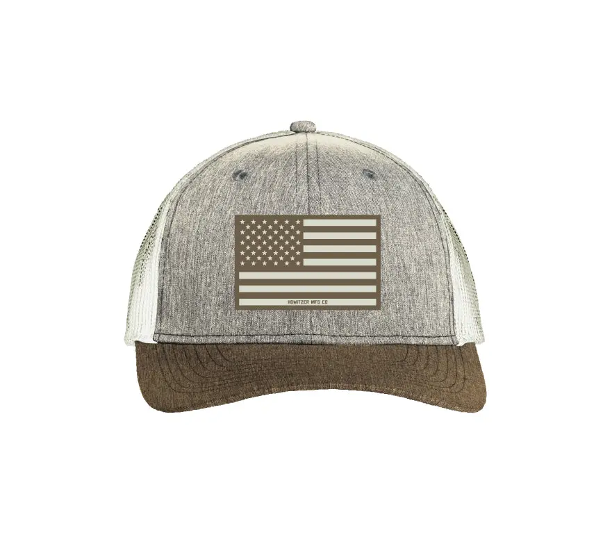 Howitzer Patriot Men's Unisex Mid-Profile Camouflage Baseball Cap - Casual 6-Panel Snapback with Adjustable Mesh Back, Plain Design