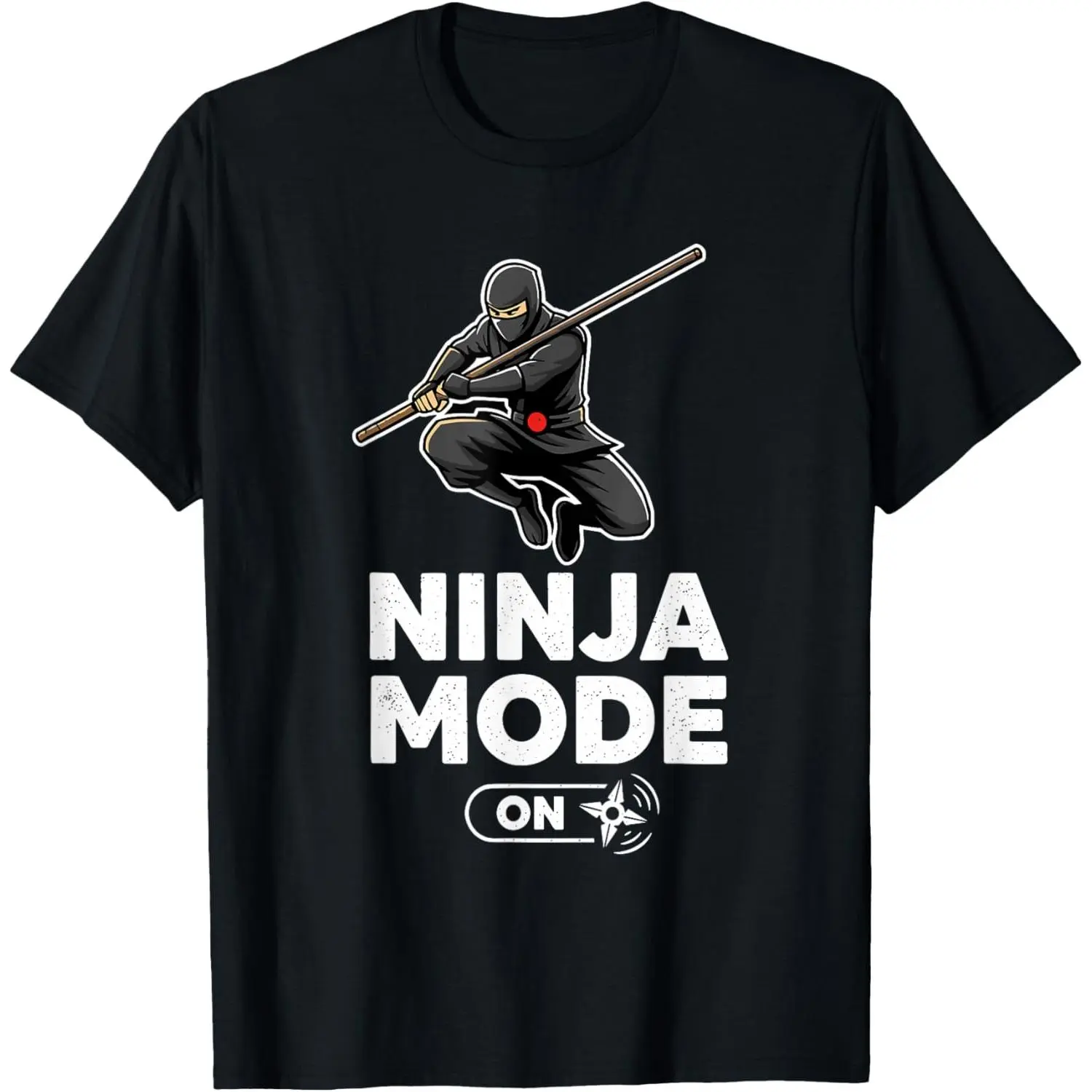 100%cotton Ninja Mode On Katana Warrior Action Graphic Gift T-Shirt