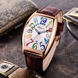Mens Digital Watch with  Calendar Casual Leather Belt