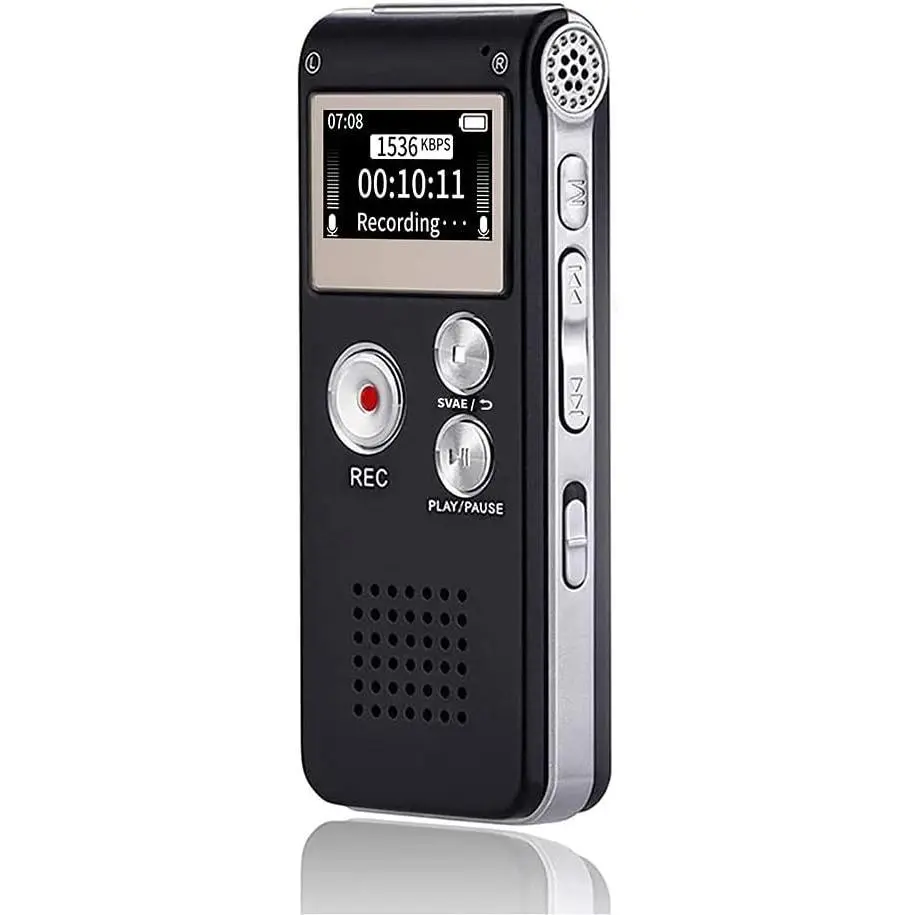 F-RDP01  Digital Voice Recorder 16GB Voice Recorder with Playback for Lectures - USB Rechargeable Dictaphone Upgraded Small Tape Recorder Device Audio Automatic