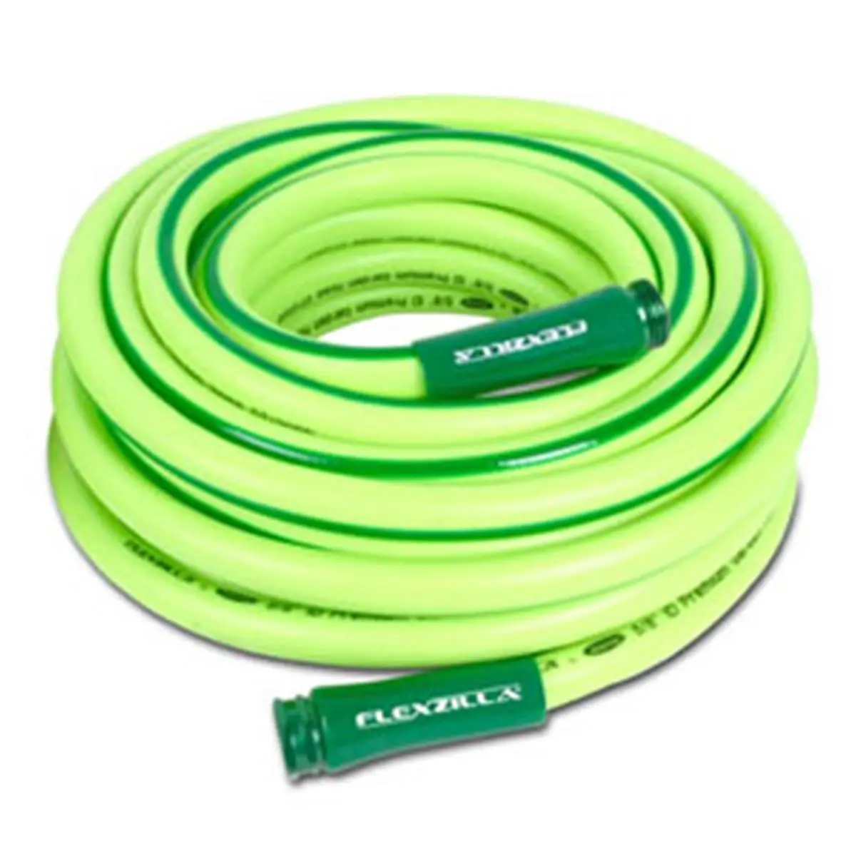 Legacy Mfg. Co. Flexzilla Garden Hose (LEG-HFZG575YW) - 0.75 in. GHT Fittings, 75ft, 5/8 in Hybrid Polymer Hose, Abrasion Resistant, All-Weather Flex, 0 Memory, Kink Resistant Core, Bend Restrictor, Flat Coil