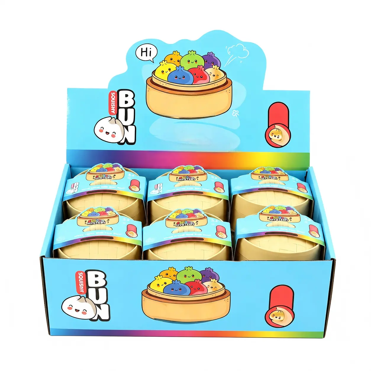 Rainbow Glitter Transparent Shiny Squishies Dumpling Stress Relief Set - Stretchy Anti-Anxiety Sensory Toys for Children, Relieve Stress for People with Anxiety, Ease Negative Mood, Ideal Party Favors & Easter Gifts (Mid-Year Sale)