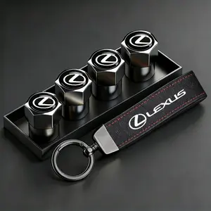 Suede Car Key Chain Ring Keychain, Keychain Set, Fits Lexus Models Including F Sport Es Rx Nx Ls Ux Lm Lx Gx Lc Rz Is Ct Gs RC Hs, Durable & Stylish Design