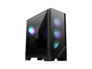 MSI MAG FORGE 321R AIRFLOW Black Computer Case, 2xUSB 3.2 Gen 1, 4x120mm ARGB Fan, ARGB Control Board, Tempered Glass Window