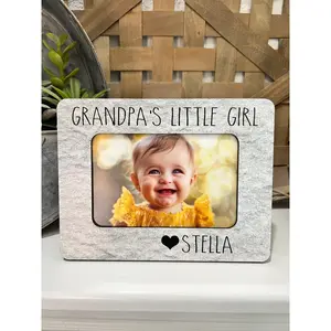 Gift for Grandpa Birthday Personalized Frame for New Grandpa Grandpas Little Girl Custom 4x6 Picture Frame Special Grandpa Gift