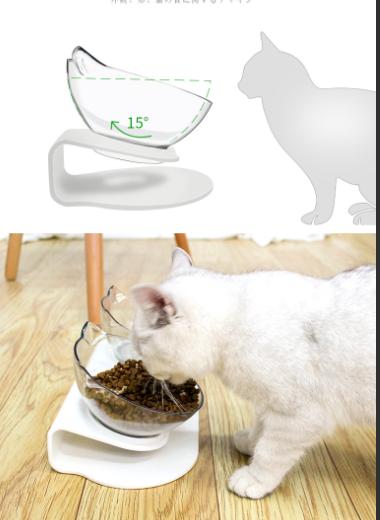 Cat Double Bowl Cat Food Bowl Protects Cervical Vertebra