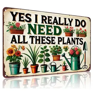 Gardening Gifts Vintage Gardening Signs Welcome to My Garden Tin Sign for Home Garden Greenhouse Living Room Bedroom Yard Cottage Outdoor Decor 8X12 Inch