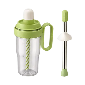 KAWASIMAYA 1000ml Cocktail Shaker Set with Straw, Ice Crusher, and Strainer - Professional Barware for Mixed Drinks