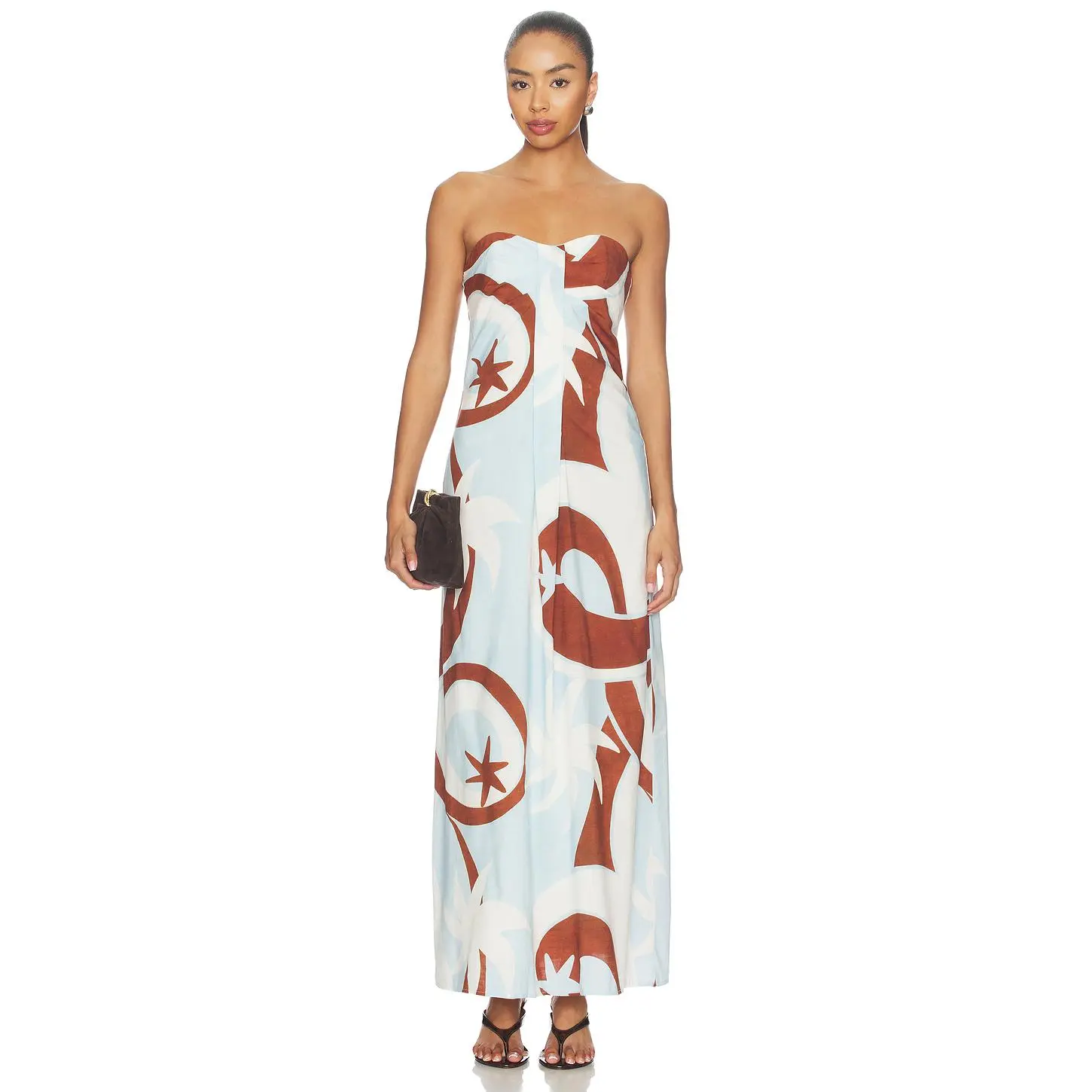 SEVEN WONDERS Rihanna Strapless Maxi Dress in Rina Blue