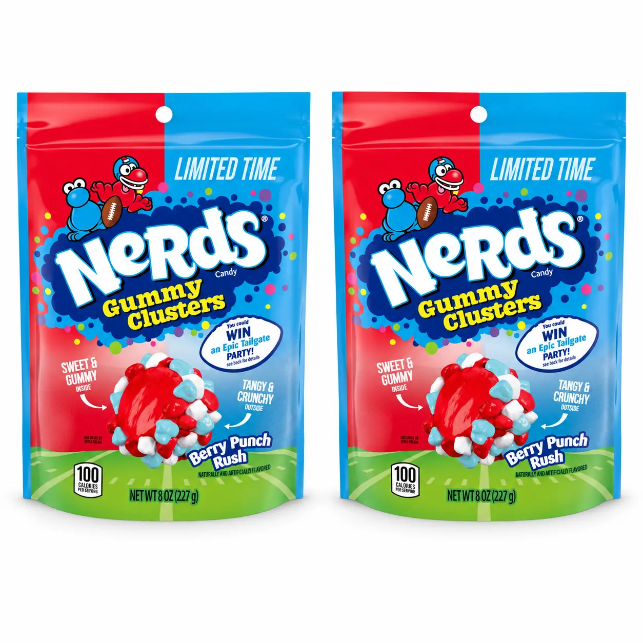 NERDS Gummy Clusters Berry Punch Rush, 8 oz Bags | 2, 4 or 6 Pack