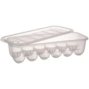 Crystal Clear Fridge Egg Tray: Stackable 12-Egg Holder - Transparent, Spill-Proof Storage for Fresh, Organized Essentials!