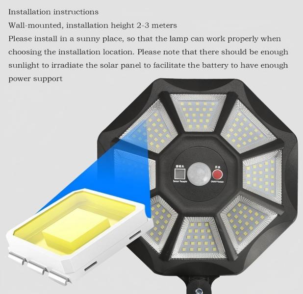 Solar LED Flood Lights Outdoor, Motion Sensor Dusk to Dawn Waterproof Security Lights, Solar Powered Exterior Lighting for Yard, Garage, Patio, Porch, Garden, Pathway, Parking Lot