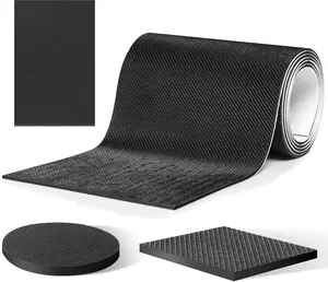CHUNZEXI Non Slip Furniture Pads, Self Adhesive Rubber Pads with anti Skid Stickers, Cuttable Rubber Sheet for Furniture and Appliances (4” × 40”)