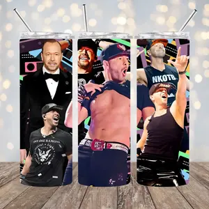 Donnie 20 oz Tumbler Stainless Steel Cup Lid Straw Bottle, Drinkware Wahlberg NkOTB New Kids Block Insulated Reusable Portable tumblr tumblers