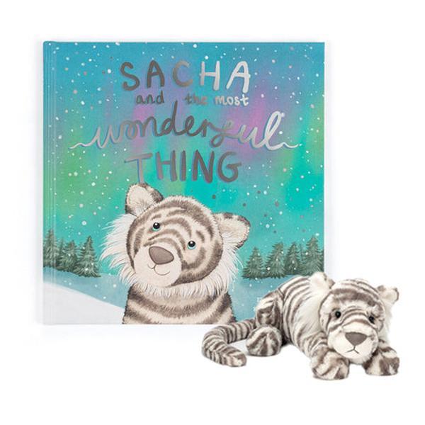 Jellycat Sacha and the Most Wonderful Things + Sacha Snow Tiger Gift Set