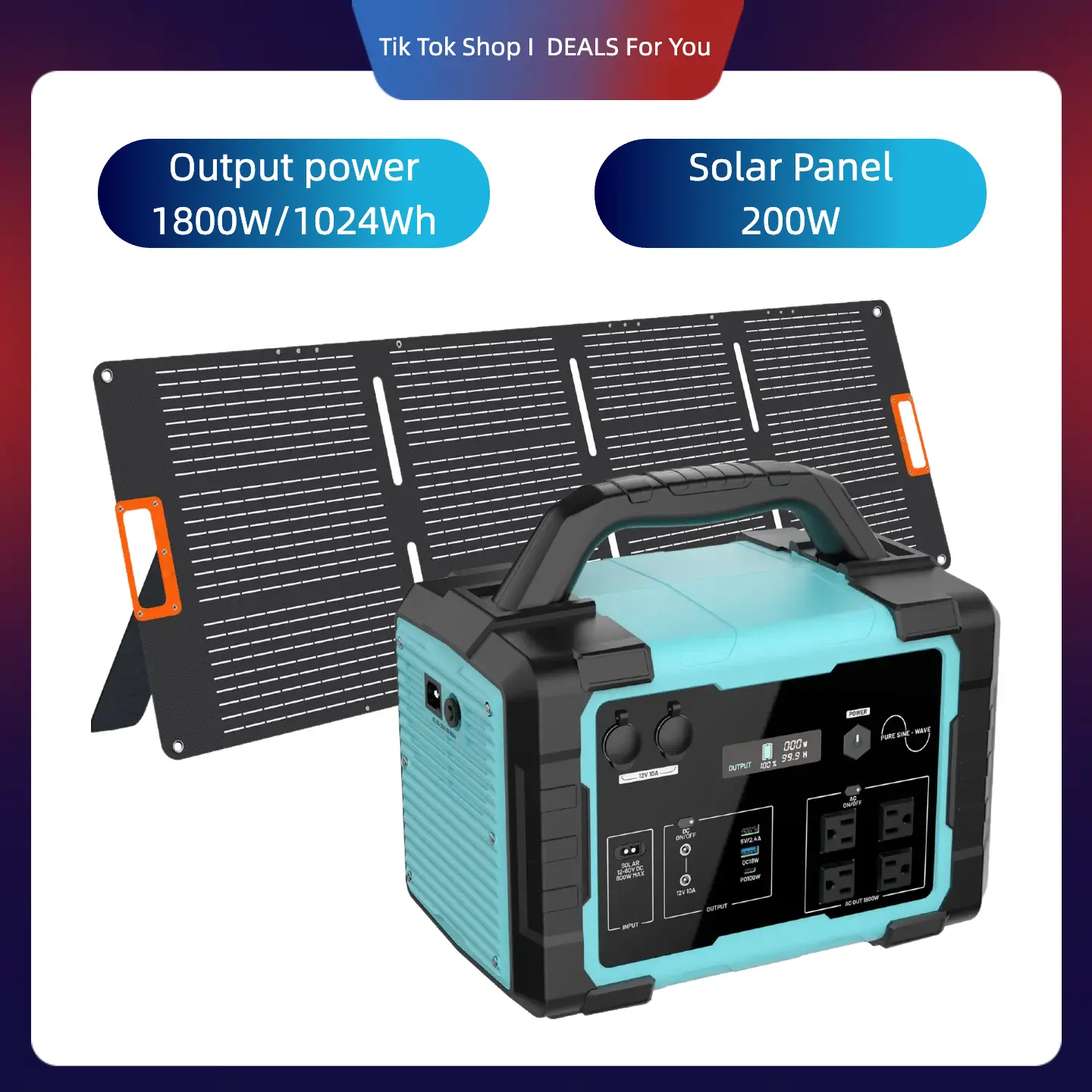 1800W*200 solar panel(blue)