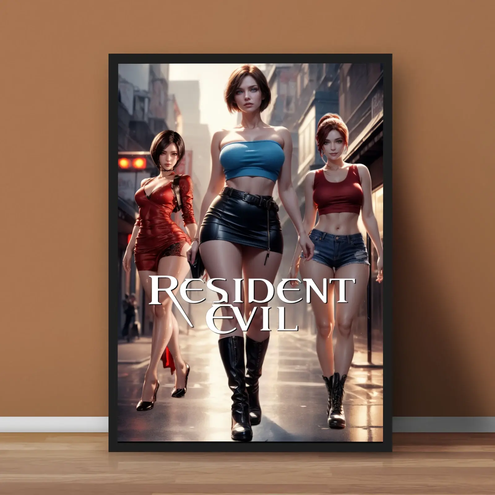 NO FRAME - Resident Evil 9 Game Poster, Requiem 2026 Poster, Leon