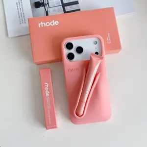 RHODE Minimalist Phone Case with Lip Treatment Slot for iPhone 11–17 Pro Max – Fashionable & Functiona