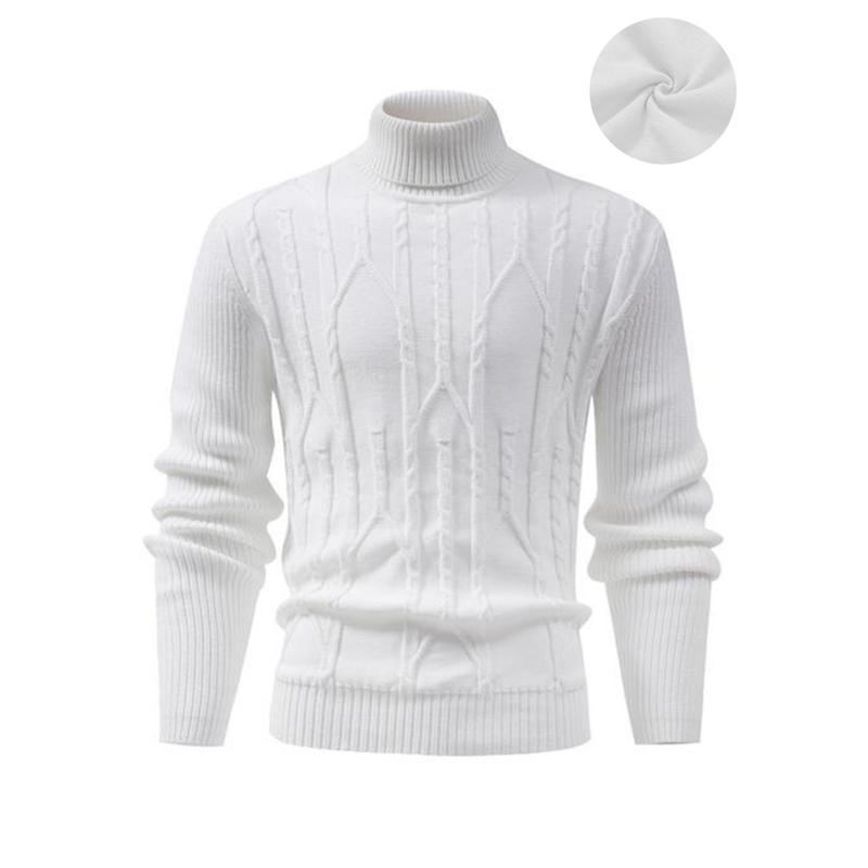 Men's Turtleneck Knitwear Base Shirt Men's Autumn Winter Trendy Slim Fit Warm Innerwear Clothes Menswear