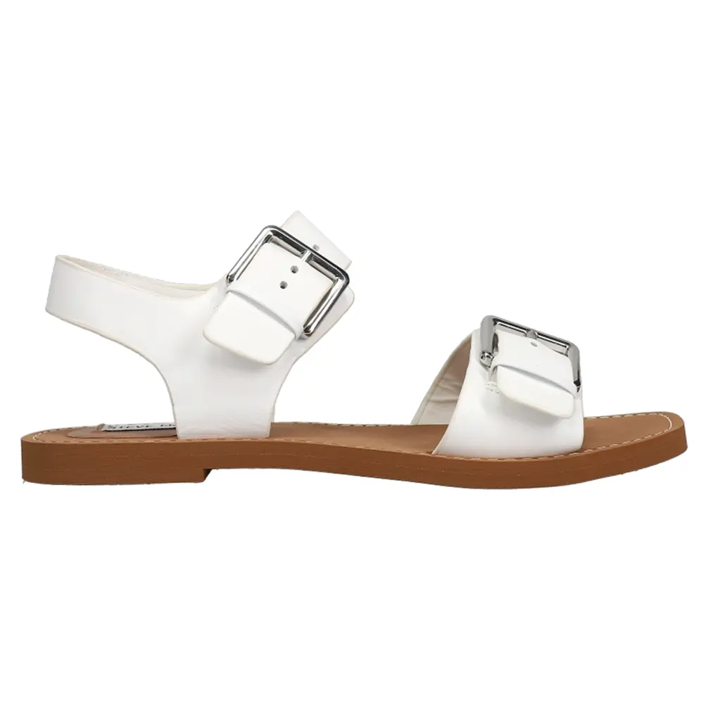 Steve Madden Womens Santo Ankle Strap Casual Sandals Casual - White