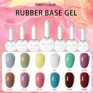 PERFECT COLOR 12ml Builder Gel for Nails 10 Colors Nail Red Nails Blue Nails White Nails Strengthener Hard Gel for Nails Extension Gel High Gloss Soak Off UV Gel Nail French Nail Manicure Salon DIY