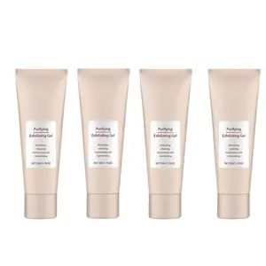 【4K】4Pack OUHOE Purifying Exfoliating Gel - Gentle Exfoliating Gel, Facial Exfoliator Cleanser, Exfoliating Gel Scrub for Face & Hands - Alcohol-Free, 68g x 50ml Moisturizing Skincare