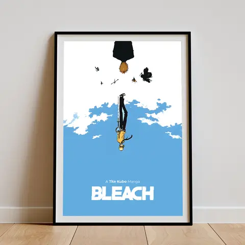 Bleach Upside Down World Anime Print Poster - Premium Waterproof Unframed Style Wall Decoration, Dorm Room Decor & Kitchen Home Decor, Ideal Gift for Bleach Enthusiasts