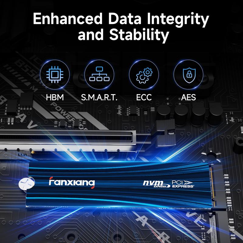 FANXIANG S880E/S880ER 4TB SSD M.2 NVMe PCIe Gen4 Gaming SSD M.2 2280, Up to 7100MB/s Compatible with PS5, Internal Solid State Drive for Gamers, Professionals, Creators