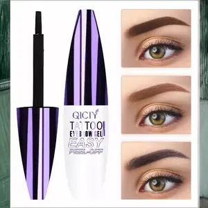 Easy Peel-Off Eyebrow Gel-Waterproof & Sweatproof, Long-Lasting Black or Brown TattooTint, Film Forming, Medium Coverage for All SkinTypes