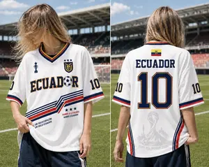 Custom Ecuador Soccer Jersey Shirt, Personalized Game Day Top, Retro Soccer Cup Jersey, Football Tee, Football 2026 Fan Gift, Soccer Jersey