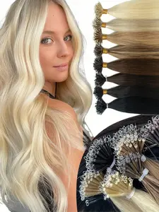 Nano Bead Hair Extensions, Human Hair Nano Tip, Real Human Hair Remy, Silky Soft Nano Ring, 30g, 12-22 Inch, Natural Look